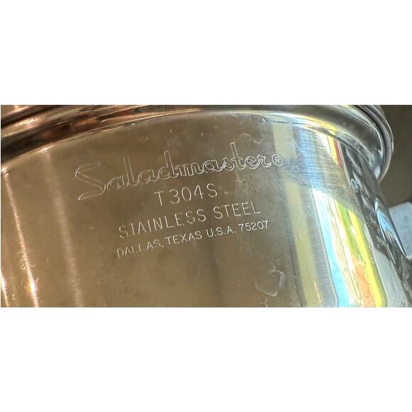 Small Saladmaster T304S Saucepan with Vented Lid Stainless Steel Pot Copokware - Picture 7 of 8